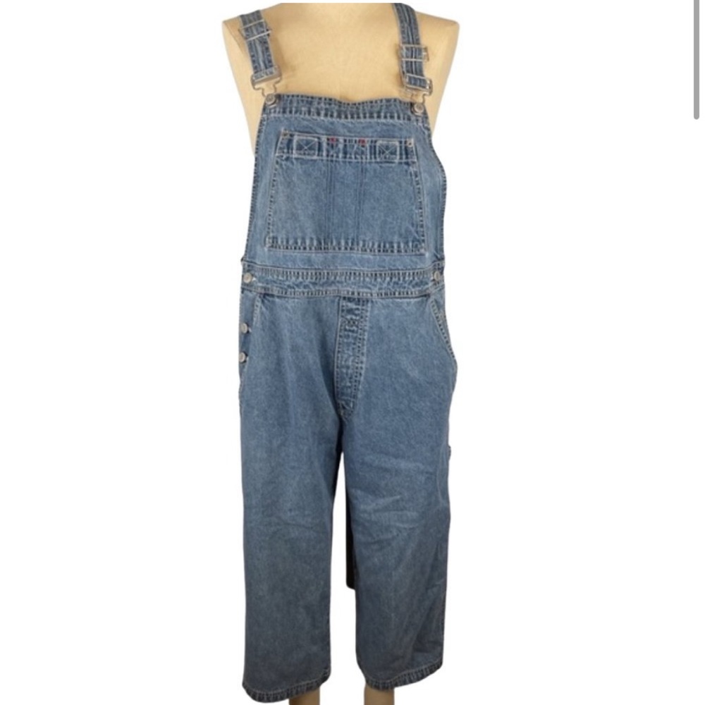 Vintage Y2K Gap Jean Overalls | Wide Legged and Cropped | Sz Medium